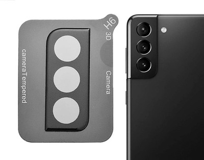 VOSKI Back Camera Lens Glass Protector for Samsung Galaxy S21 Plus Back Camera Glass Protector Curved Edge with Flash Cut(Pack of: 1)