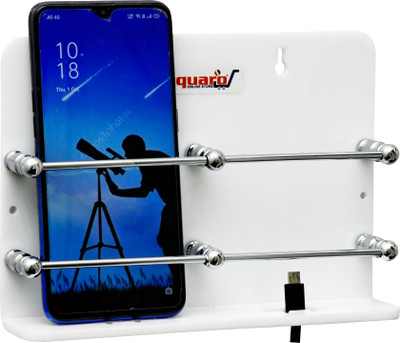 SQUARO ONLINE STORE High Grade Acrylic Double Mobile Stand Dual Phone Charging Holder TV AC Remote Stand for Home ( White, Pack Of 1 ) Mobile Holder