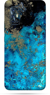 Mclaxa Skin For Vivo V17 mobile back skin, Aqua Blue Mobile Skin(Aqua Blue Skin With Super Matte Finish)