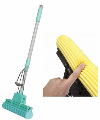 Buy From Best Floor Cleaning Squeeze Mop With Adjustable Telescopic Handle Sponge Mop(Green)