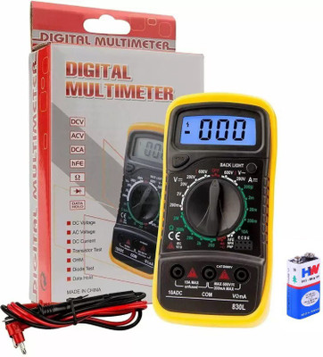 Republic MAS830L Electric Testing Meter Voltmeter Ammeter AC DC OHM Voltage Current Tester Digital Multimeter Digital Multimeter(Black 2000 Counts)