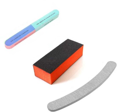 virkart 1 block buffer 1 nail best quality nail filer and 7 side nail buffer me(Set of 3)