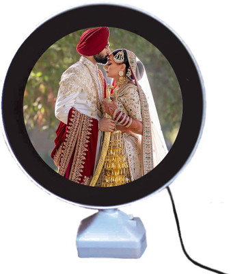 IMAGINERY Plastic Table Photo Frame(Black, 1 Photo(s), 20cms round)