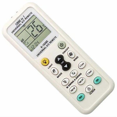 Nsinc 1000 in 1 Universal Air Conditioner Remote, with Dual sensors for Better Range, Compatible with Most of The Brands NA Remote Controller(White)