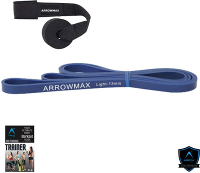 ArrowMax PULL UP RESISTANCE POWER BANDS WITH DOOR ANCHOR HOME WORKOUT SET FITNESS BANDS KIT Resistance Tube(Blue)