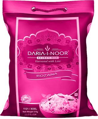 DARIA-I-NOOR Rozana Basmati Rice Pusa Basmati Rice (Long Grain, Steam)  (5 kg)