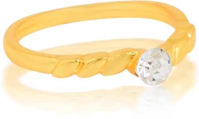 MissMister Micron Real Goldplated Brass Imitation Diamond Sleek and Sober fingerring Women(MM5177ORSC) Brass Cubic Zirconia Gold Plated Ring