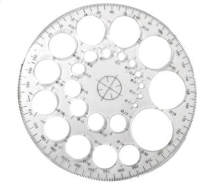 AJANTA PROTECTOR CIRCLE SCALE 360 DEGREE Ruler(TRANSPARENT)