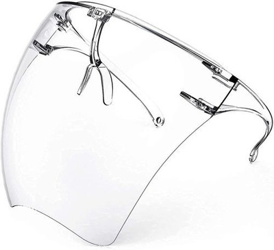lensport eyewear 50-indian Face Shield with 180° Safety Coverage: Anti-Fog Glasses and Clear Face Visor Integrated in One Design -Goggle-Style Unisex Fashion Protective Wear for Men & Women Safety Visor Safety Visor(Size - M)
