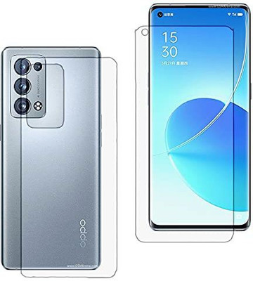 SOLIVAGANT Front and Back Tempered Glass for Oppo Reno 6 Pro(Pack of 2)