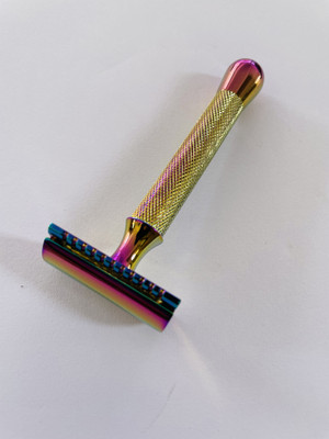 Romer-7 Virgo 3 Antique Premium Finish Heavy Close Comb De Safety Razor + 10 SS Blade, Men & Women