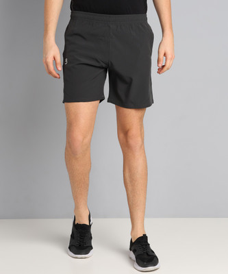 Lemona Color Block Men Dark Grey Sports Shorts