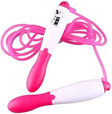 GymWar Jump Rope With Counter Freestyle Skipping Rope Digital Cordless Skipping Rope(Pink, Length: 279 cm)