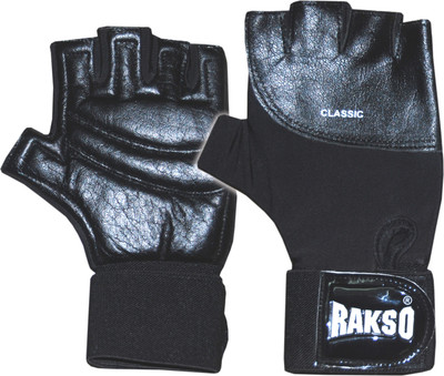 Rakso Classic Gym Gloves Gym & Fitness Gloves(Black)