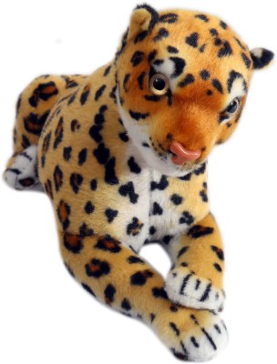 Kids Smile Sitting Leopard Animals Stuffed Soft Plush Toys for Kids Boys & Girls for Birthday Presents & Gift  - 32 cm(Brown)