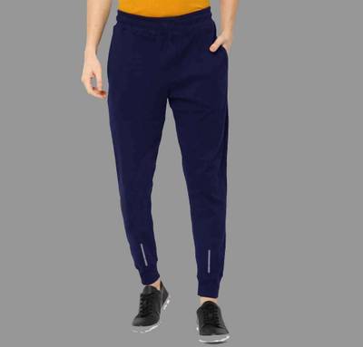 Finz Air Solid Men Blue Track Pants