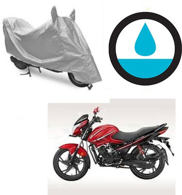 Atulit enterprises Waterproof Two Wheeler Cover for Hero(Glamour, Silver)