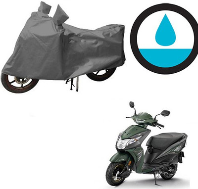 HYBRIDS COLLECTION Waterproof Two Wheeler Cover for Honda(Dio, Grey)