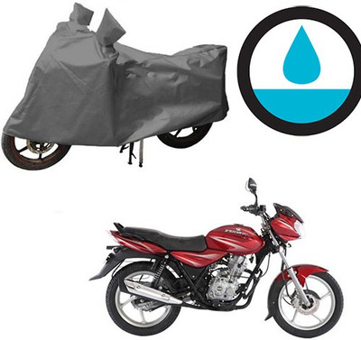 HYBRIDS COLLECTION Waterproof Two Wheeler Cover for Bajaj(Discover 125 DTS-i, Grey)
