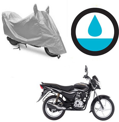 Atulit enterprises Waterproof Two Wheeler Cover for Bajaj(Platina 100 DTS-i, Silver)