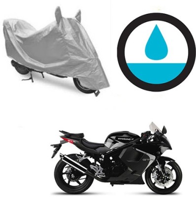 HYBRIDS COLLECTION Waterproof Two Wheeler Cover for Hyosung(GT250R, Silver)