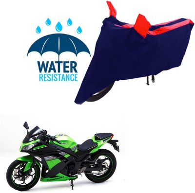 RONISH Waterproof Two Wheeler Cover for Kawasaki(Ninja 300, Black, Red)