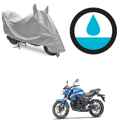 THE REAL ARV Waterproof Two Wheeler Cover for Suzuki(Gixxer, Silver)