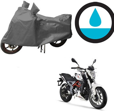 HYBRIDS COLLECTION Waterproof Two Wheeler Cover for DSK Benelli(TNT 25, Grey)