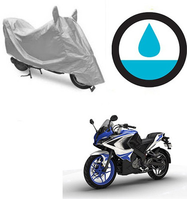 HYBRIDS COLLECTION Waterproof Two Wheeler Cover for Bajaj(Pulsar RS 200, Silver)