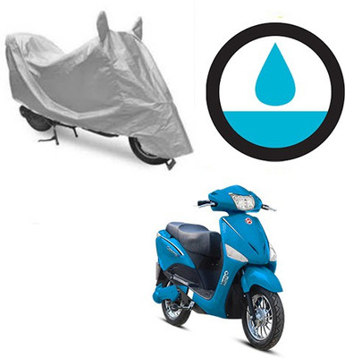 HYBRIDS COLLECTION Waterproof Two Wheeler Cover for Hero(Electric Optima, Silver)