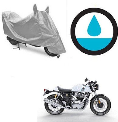 Atulit enterprises Waterproof Two Wheeler Cover for Royal Enfield(Continental GT, Silver)