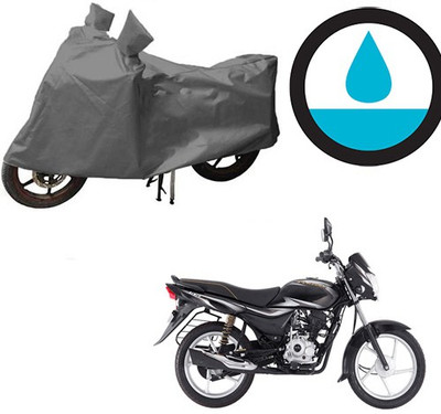 HYBRIDS COLLECTION Waterproof Two Wheeler Cover for Bajaj(Platina 100 DTS-i, Grey)