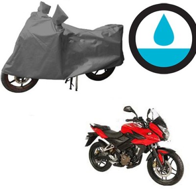 HYBRIDS COLLECTION Waterproof Two Wheeler Cover for Bajaj(Pulsar AS 150, Grey)