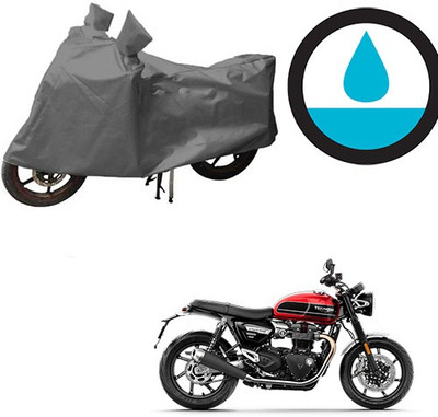 HYBRIDS COLLECTION Waterproof Two Wheeler Cover for Triumph(Twin, Grey)