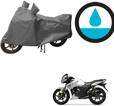 HYBRIDS COLLECTION Waterproof Two Wheeler Cover for TVS(Apache RTR 180, Grey)
