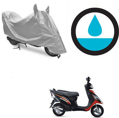 HYBRIDS COLLECTION Waterproof Two Wheeler Cover for TVS(Streek, Silver)