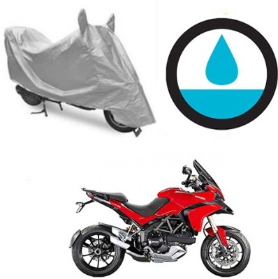 Atulit enterprises Waterproof Two Wheeler Cover for Ducati(Multistrada, Silver)