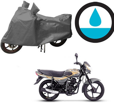 Atulit enterprises Waterproof Two Wheeler Cover for Bajaj(CT100, Grey)
