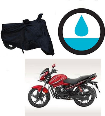 KPIND Waterproof Two Wheeler Cover for Hero(Glamour, Black)