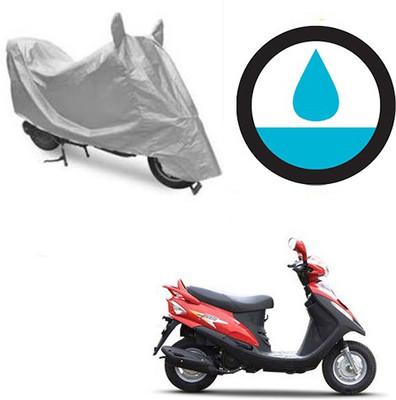 HYBRIDS COLLECTION Waterproof Two Wheeler Cover for Mahindra(Flyte, Silver)