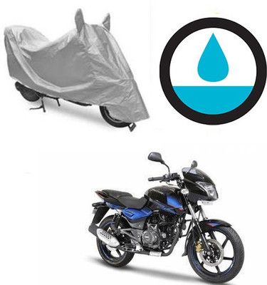 Atulit enterprises Waterproof Two Wheeler Cover for Bajaj(Pulsar 150 DTS-i, Silver)