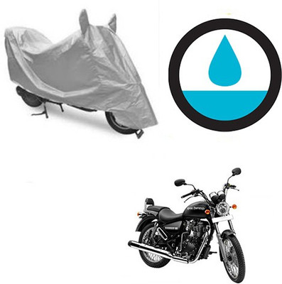 Atulit enterprises Waterproof Two Wheeler Cover for Royal Enfield(Thunderbird 350, Silver)