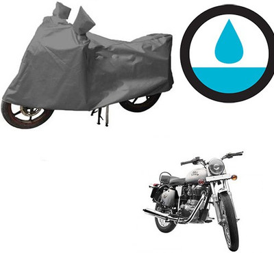 THE REAL ARV Waterproof Two Wheeler Cover for Royal Enfield(Bullet 350, Grey)