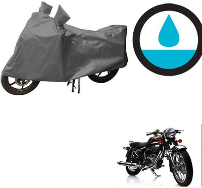 HYBRIDS COLLECTION Waterproof Two Wheeler Cover for Royal Enfield(Electra Delux, Grey)