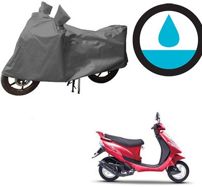 HYBRIDS COLLECTION Waterproof Two Wheeler Cover for Mahindra(Kine, Grey)