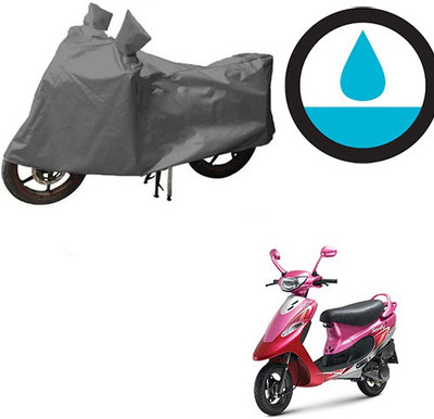 HYBRIDS COLLECTION Waterproof Two Wheeler Cover for TVS(Scooty Pep+, Grey)