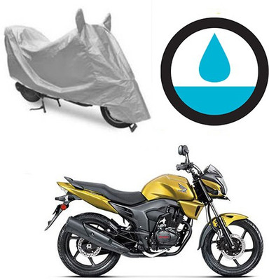 THE REAL ARV Waterproof Two Wheeler Cover for Honda(CB Trigger, Silver)
