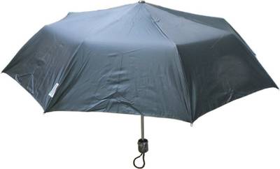 MOTHERLAND 3 Fold Black Silver Coated Umbrella  (Black)