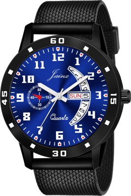 Jainx JM7102 Day and Date Function Blue Dial Analog Watch - For...