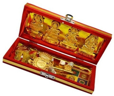 Lootnixx TIED RIBBONS Shri Dhan Laxmi Kuber Bhandari Yantra with Dorr Hanging Toran Brass Yantra Brass Yantra(Pack of 1)